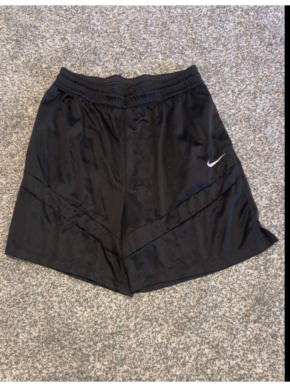 Nike Black Athletic Mesh running Shorts with White Swoosh, Size M, NWOT
